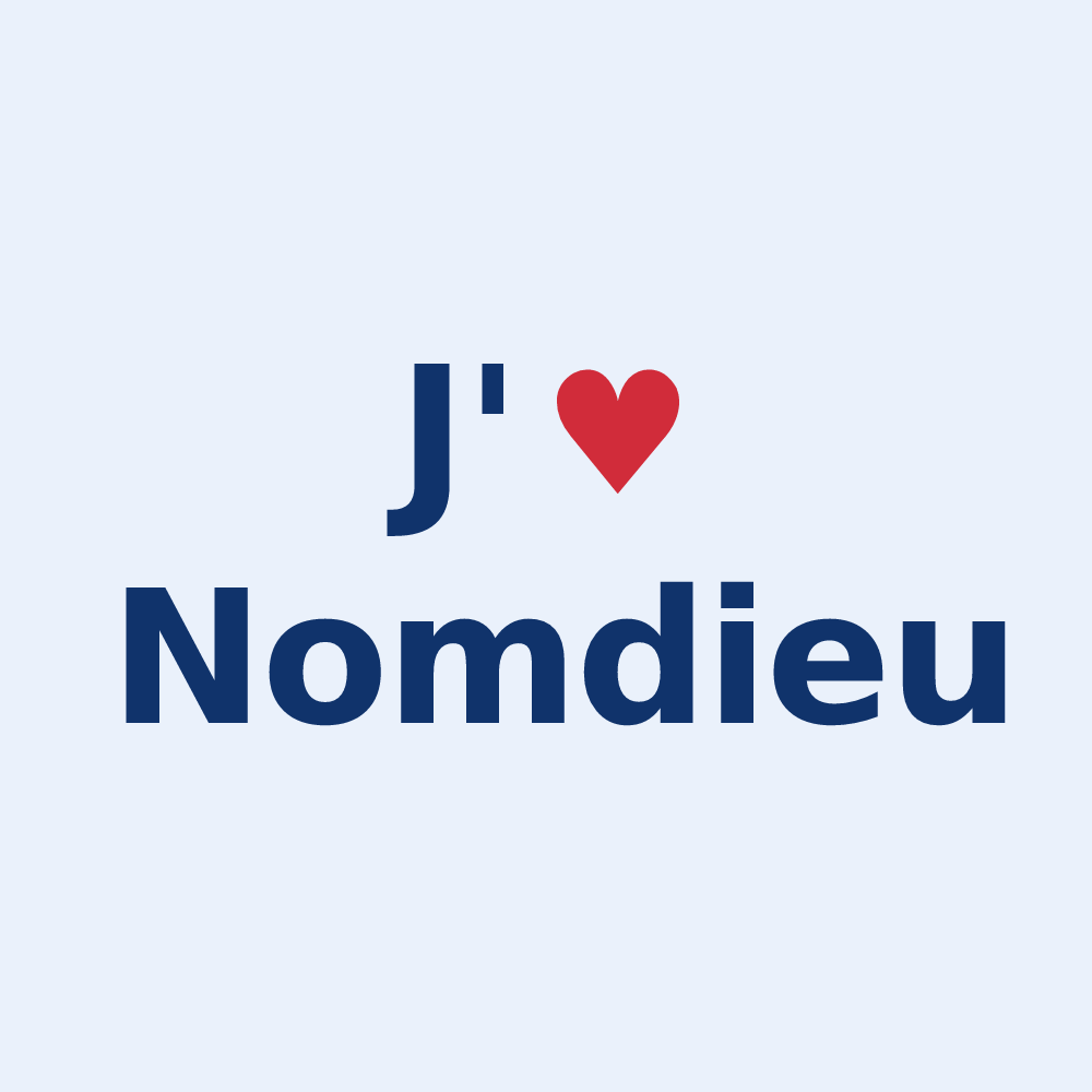 Sticker personnalisé Nomdieu — design J'aime Nomdieu