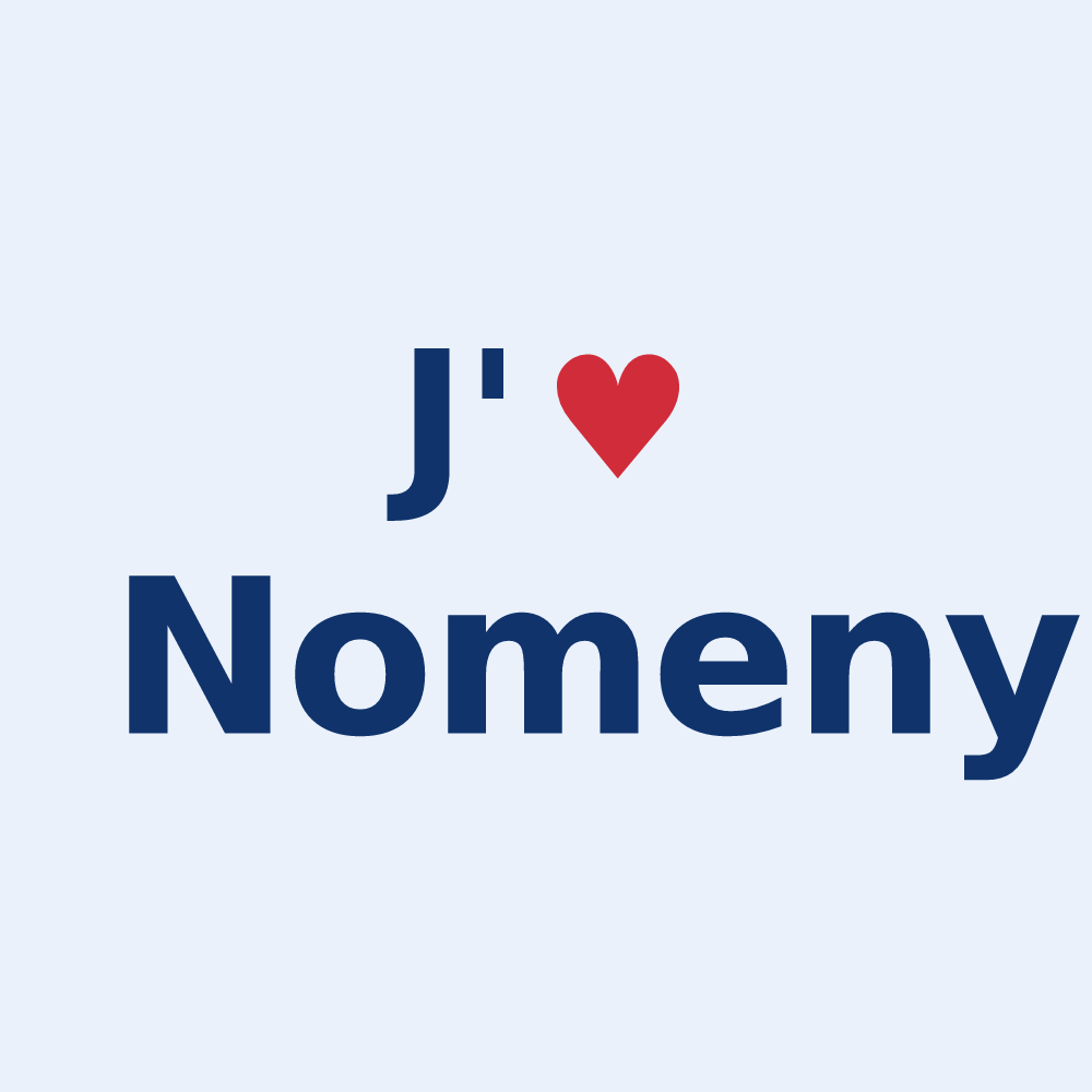 Sticker personnalisé Nomeny — design J'aime Nomeny