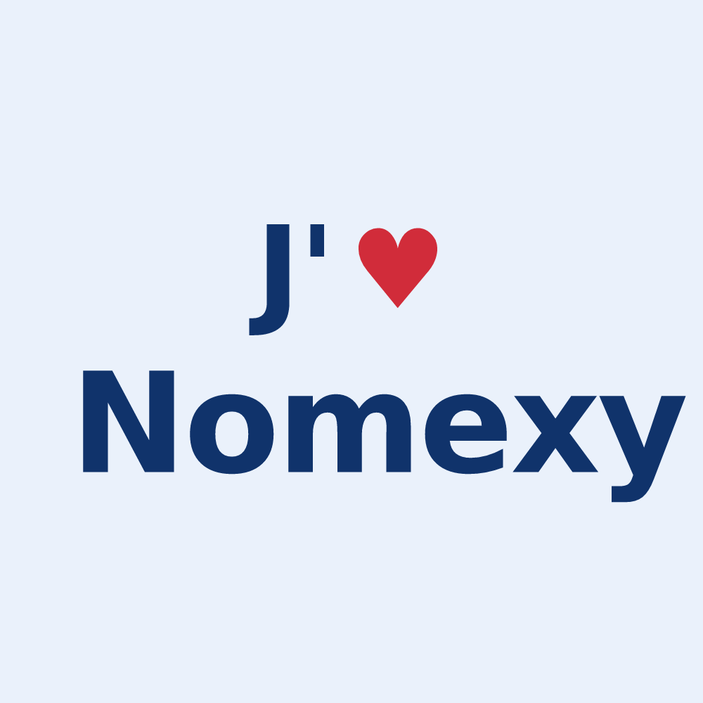 Sticker personnalisé Nomexy — design J'aime Nomexy