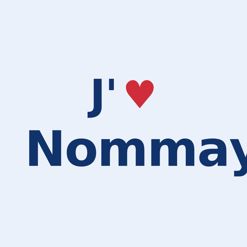 Sticker personnalisé Nommay — design J'aime Nommay