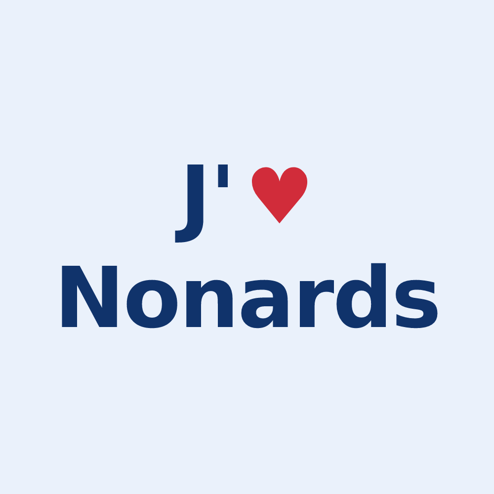 Sticker personnalisé Nonards — design J'aime Nonards