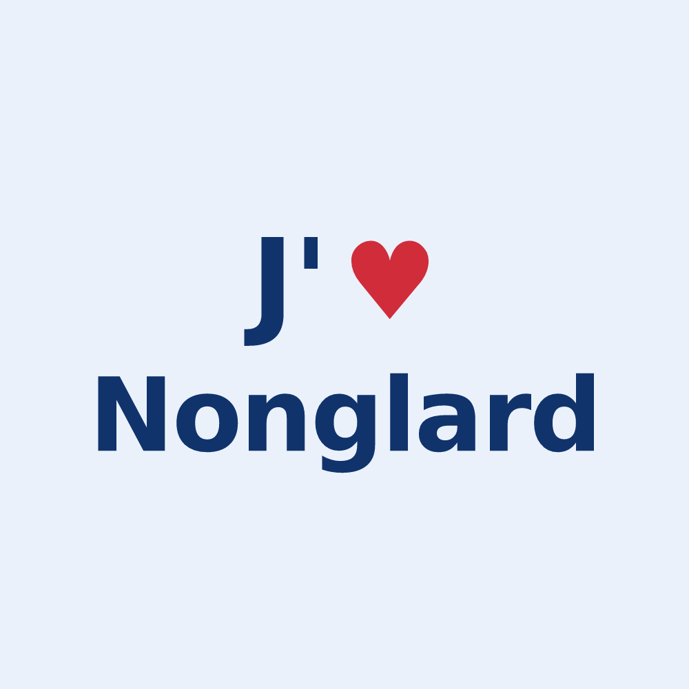 Sticker personnalisé Nonglard — design J'aime Nonglard
