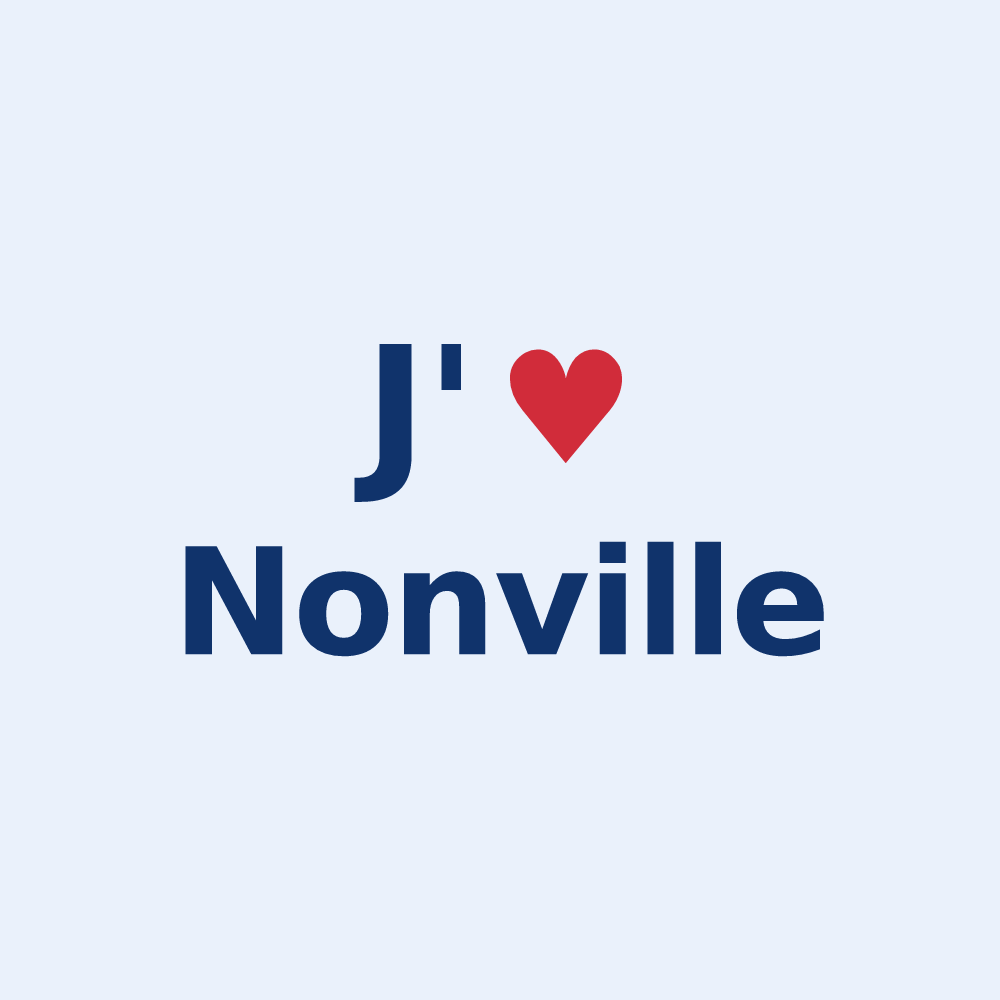 Sticker personnalisé Nonville — design J'aime Nonville