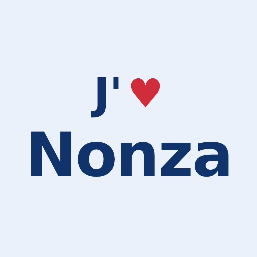 Sticker personnalisé Nonza — design J'aime Nonza