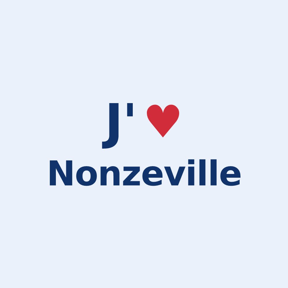 Sticker personnalisé Nonzeville — design J'aime Nonzeville