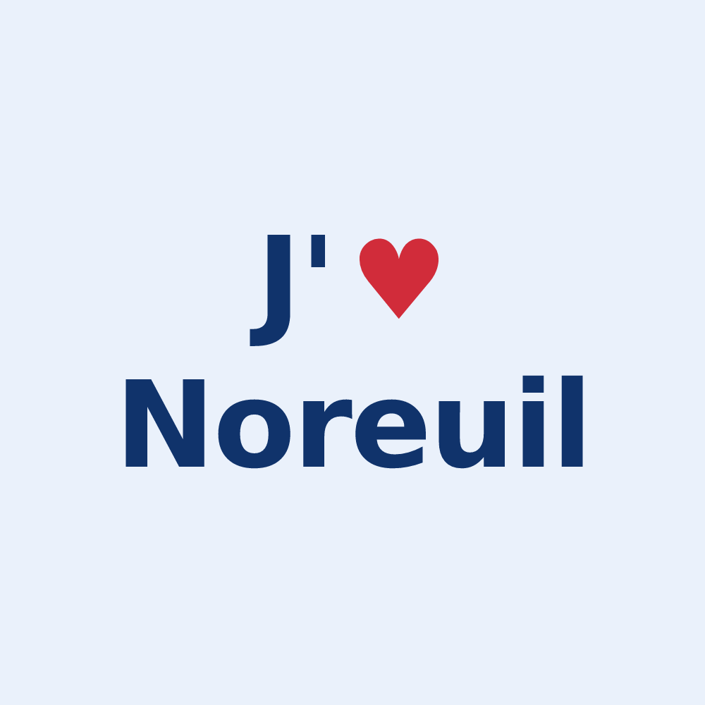 Sticker personnalisé Noreuil — design J'aime Noreuil