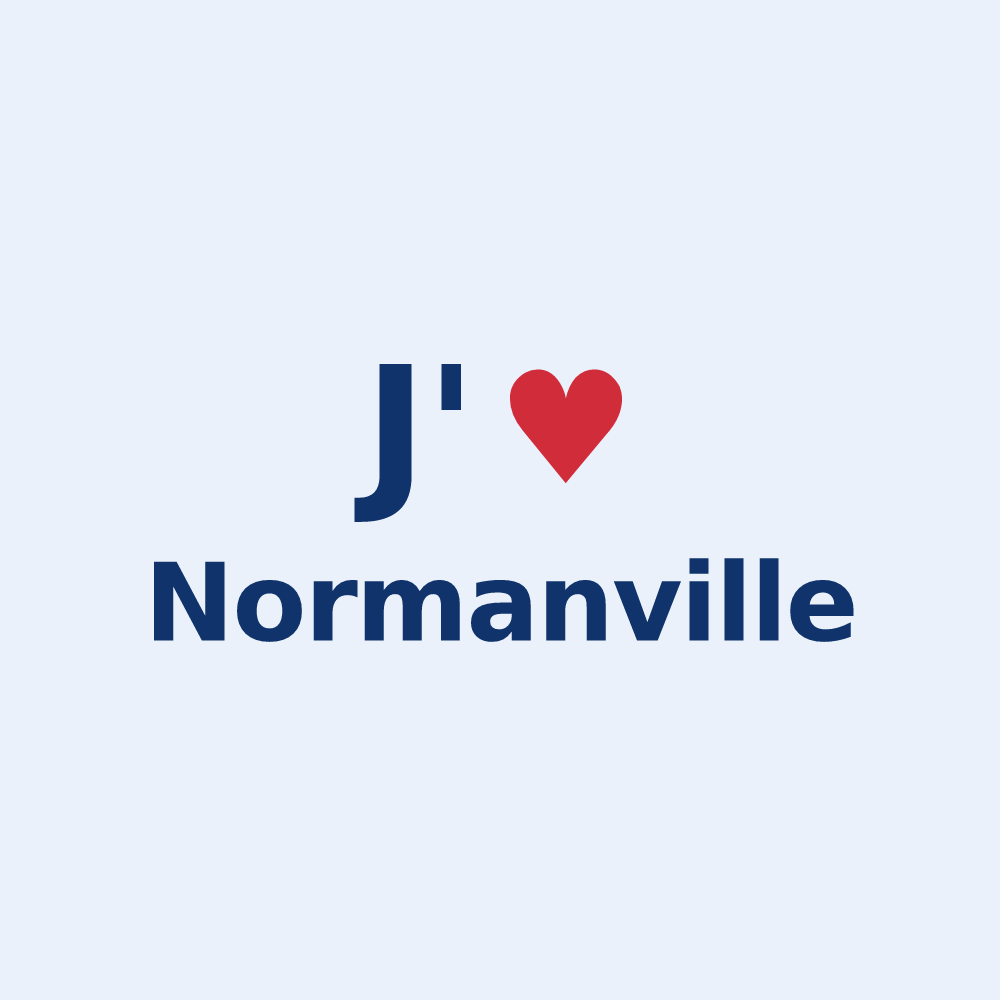Sticker personnalisé Normanville — design J'aime Normanville