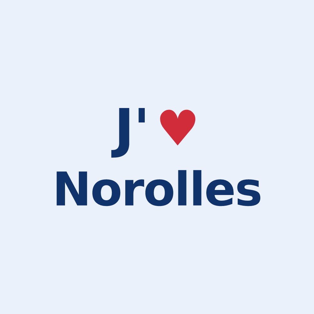 Sticker personnalisé Norolles — design J'aime Norolles