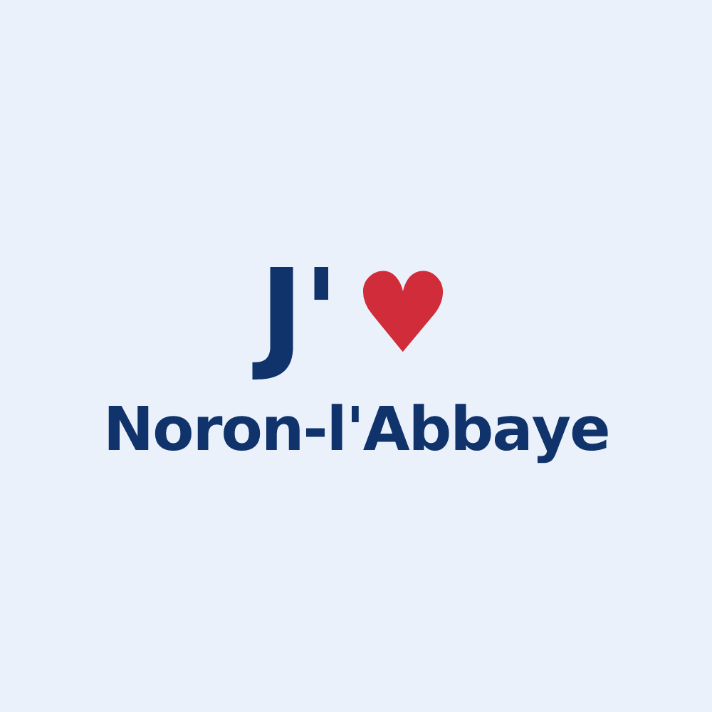 Sticker personnalisé Noron-l'Abbaye — design J'aime Noron-l'Abbaye