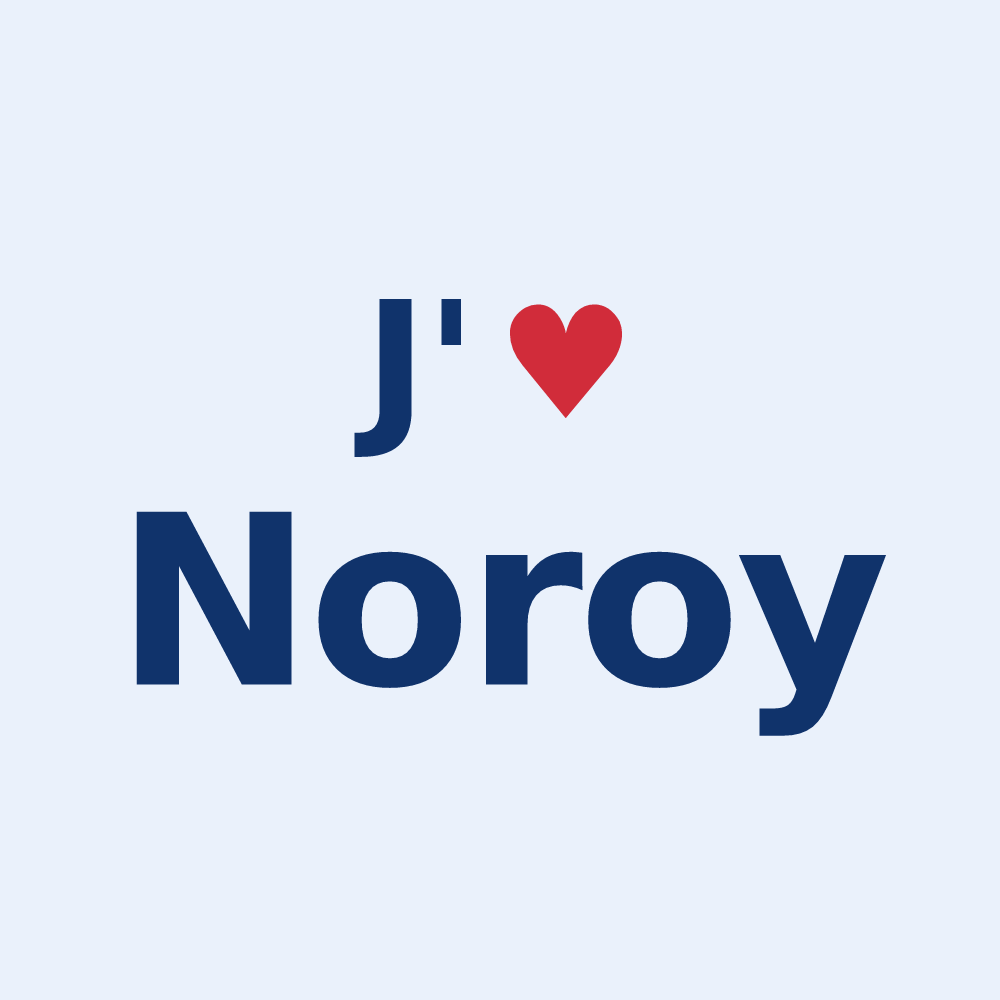 Sticker personnalisé Noroy — design J'aime Noroy