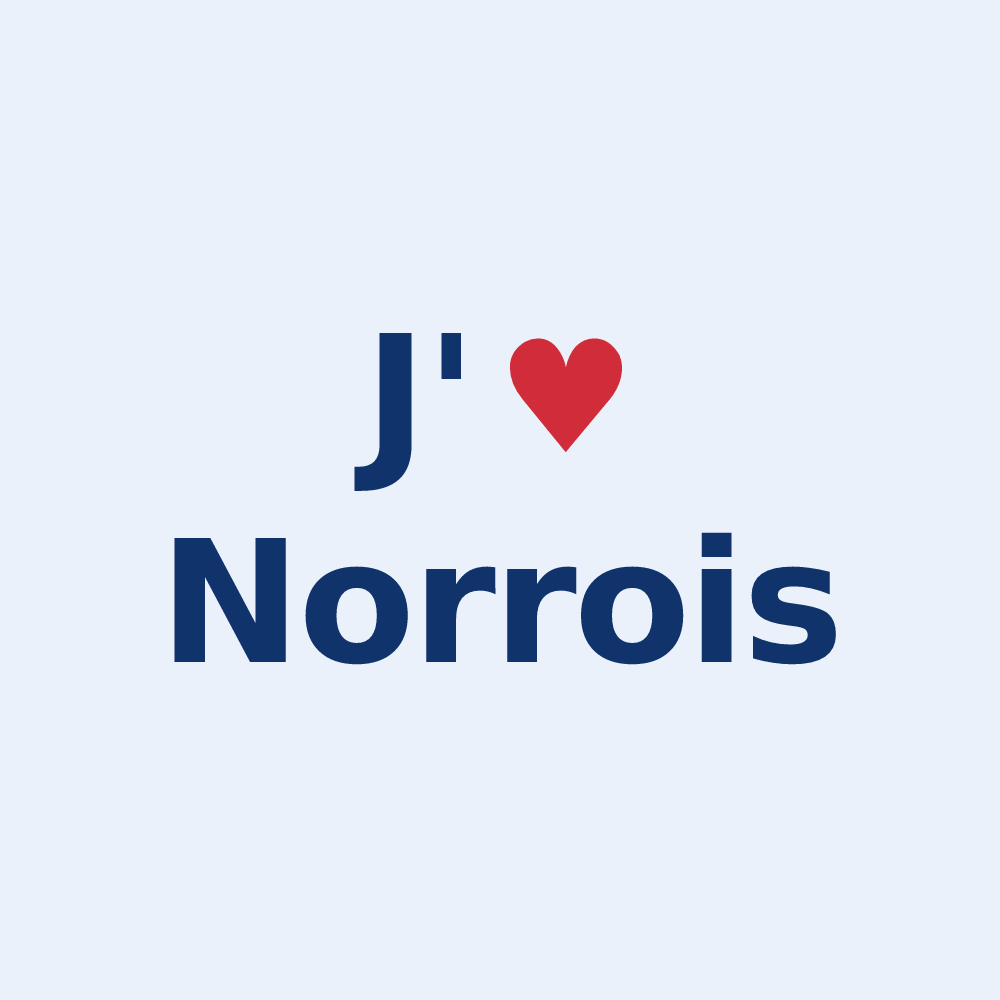 Sticker personnalisé Norrois — design J'aime Norrois