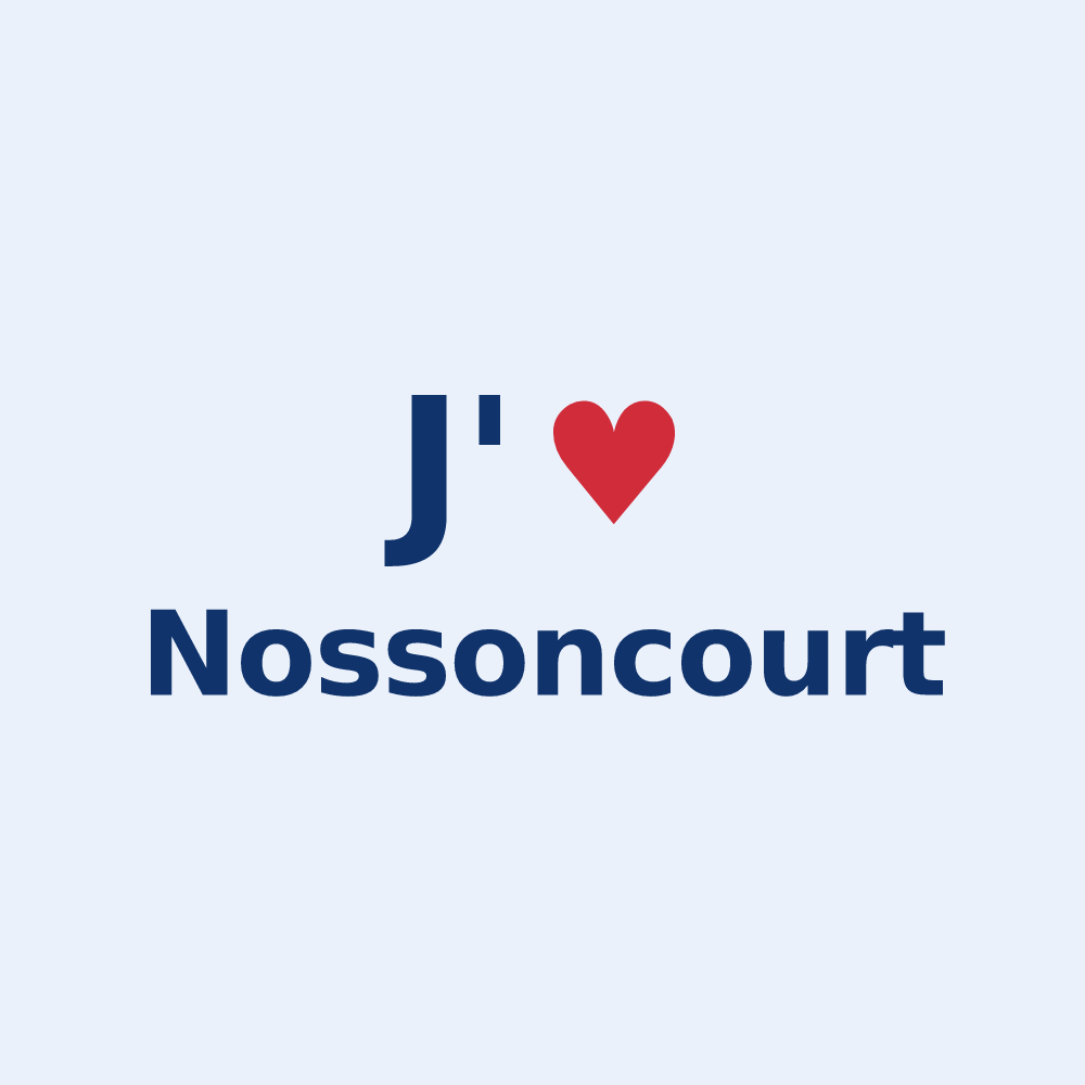 Sticker personnalisé Nossoncourt — design J'aime Nossoncourt