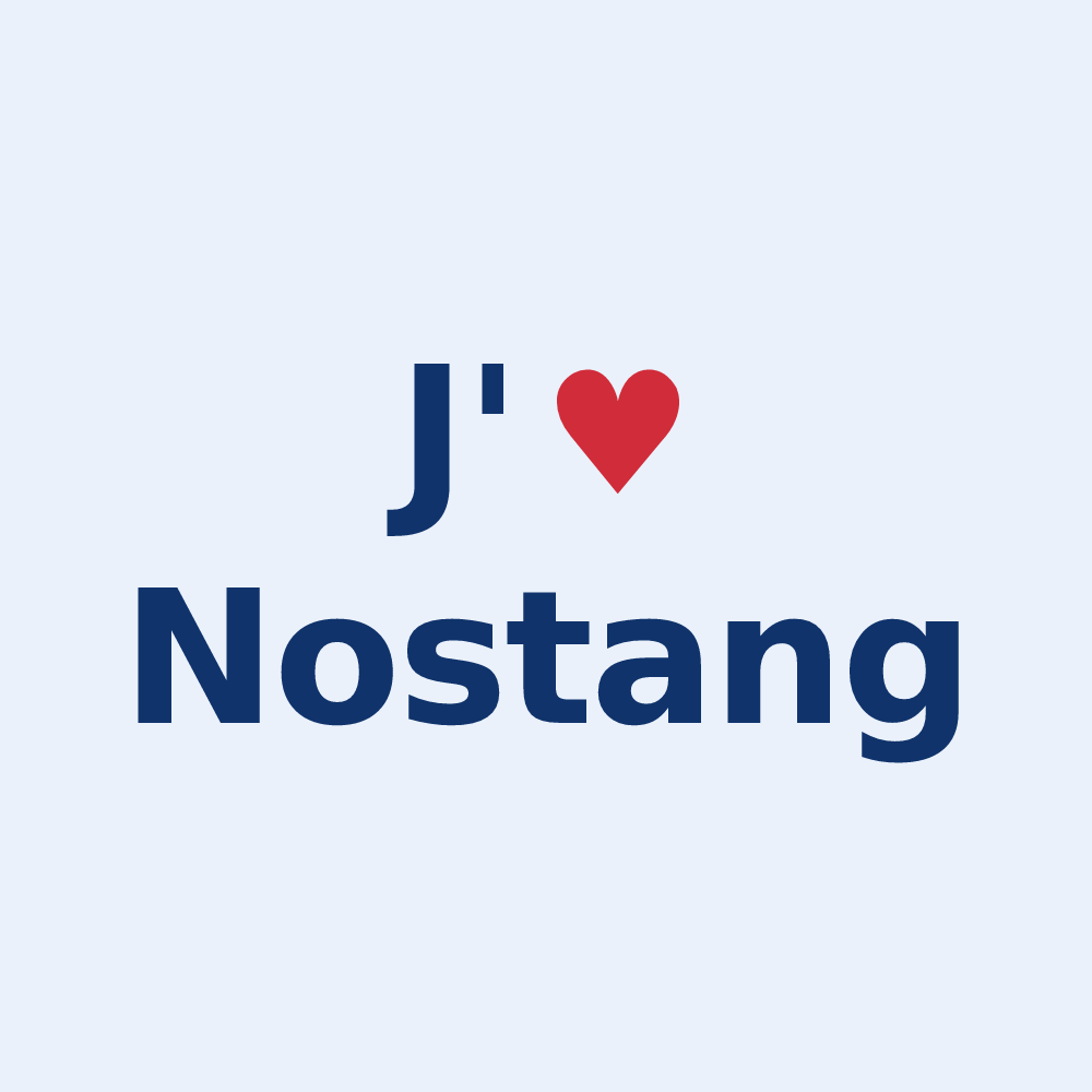 Sticker personnalisé Nostang — design J'aime Nostang