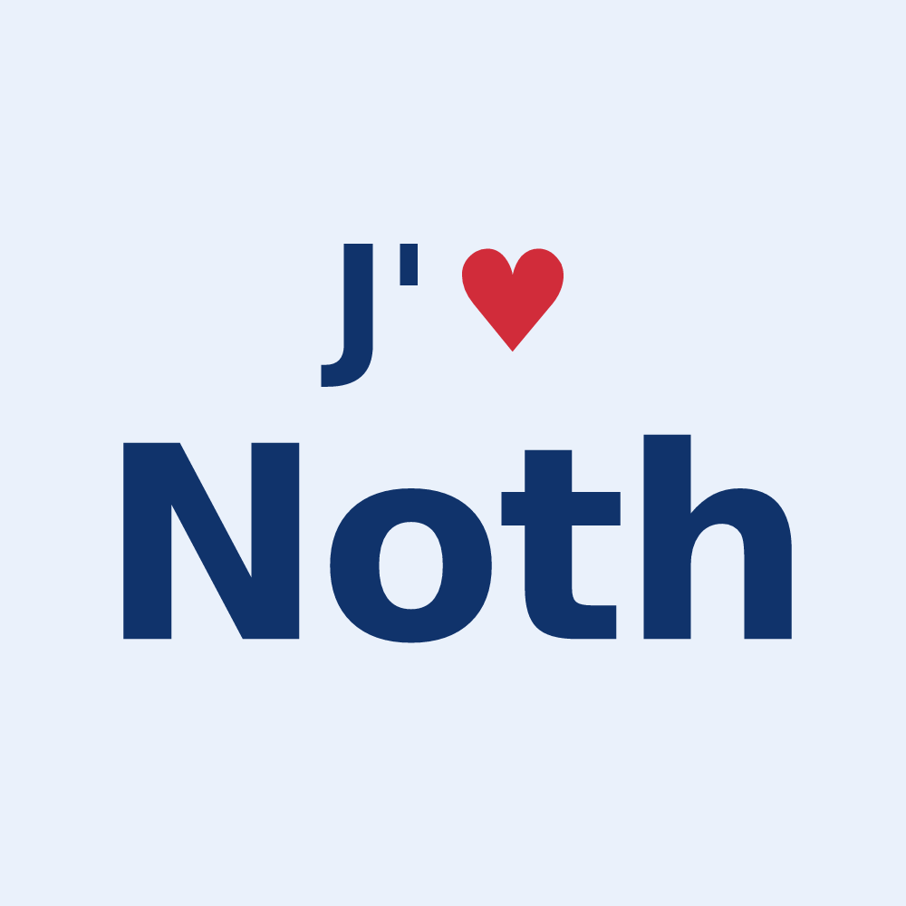 Sticker personnalisé Noth — design J'aime Noth
