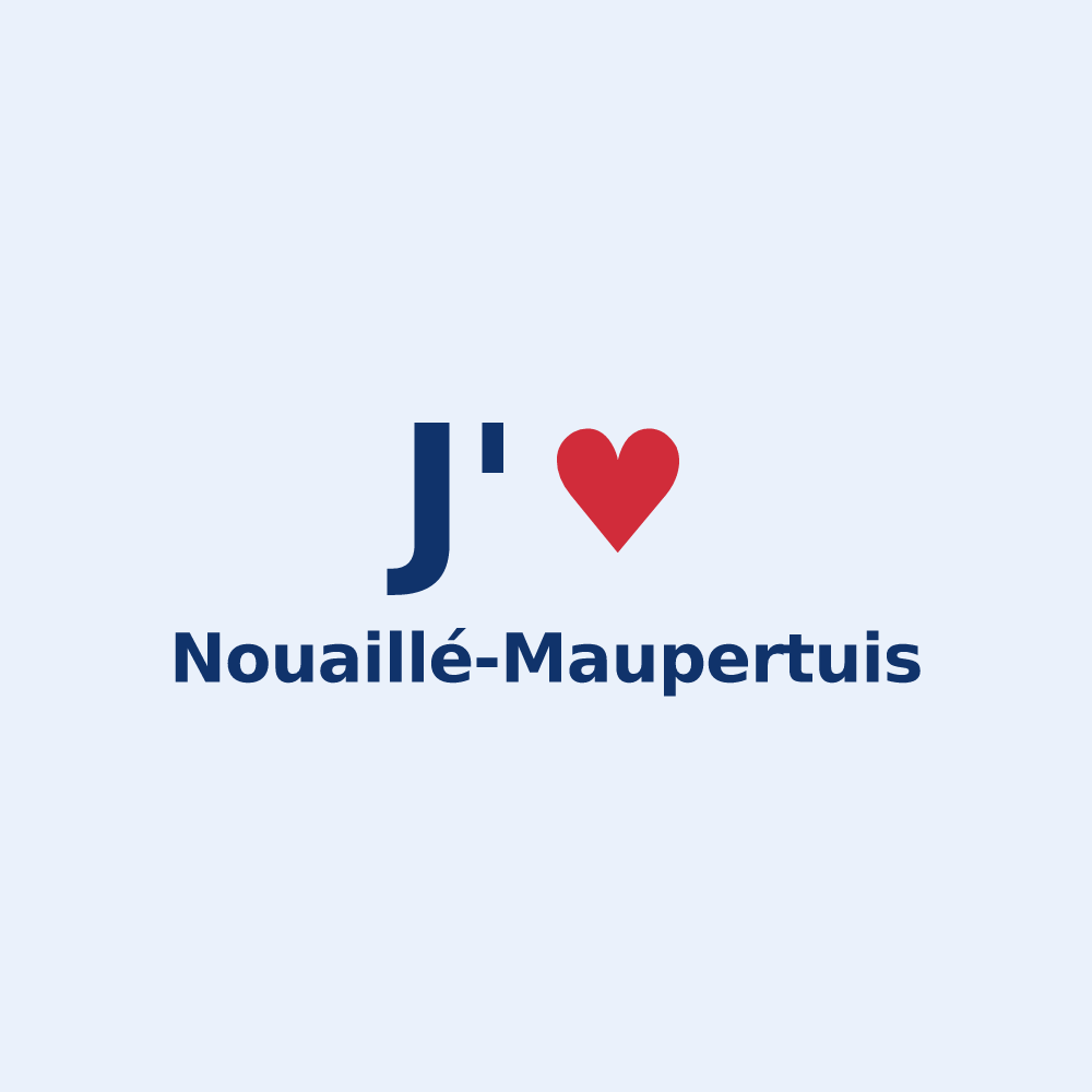 Sticker personnalisé Nouaillé-Maupertuis — design J'aime Nouaillé-Maupertuis