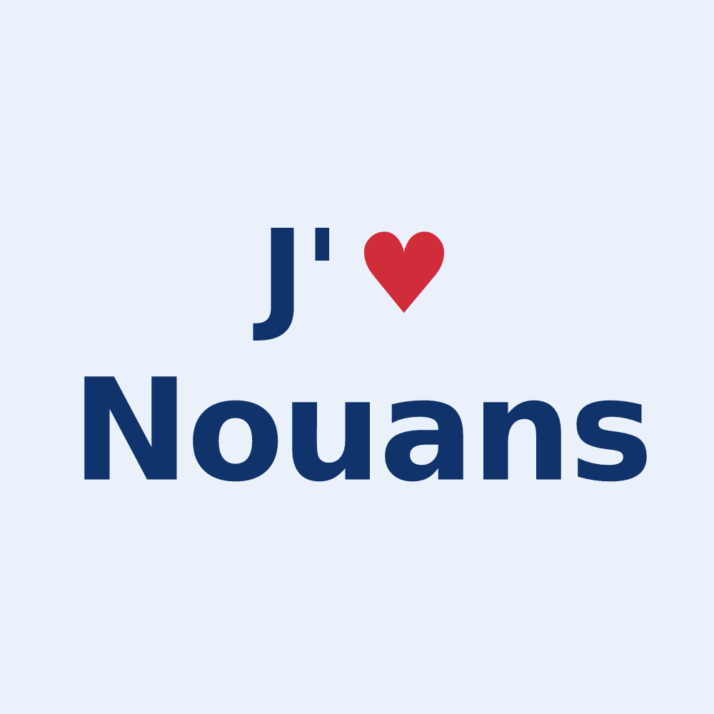 Sticker personnalisé Nouans — design J'aime Nouans