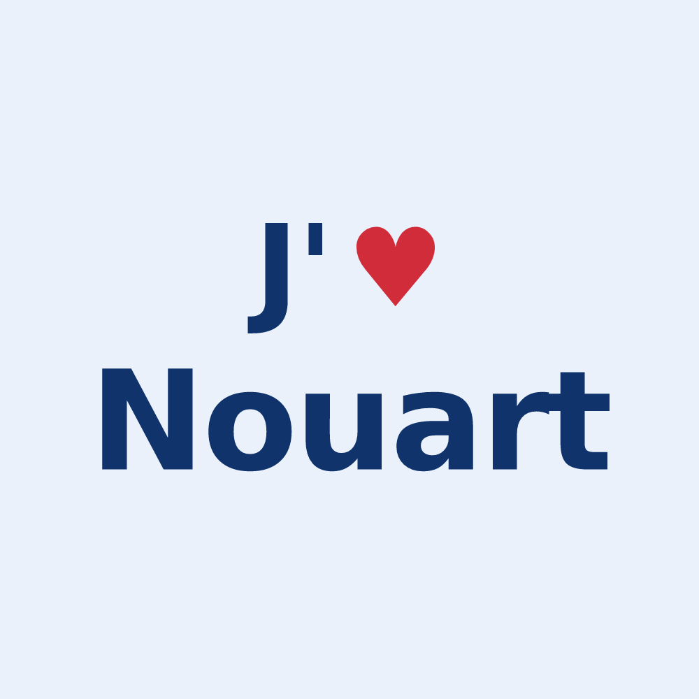 Sticker personnalisé Nouart — design J'aime Nouart
