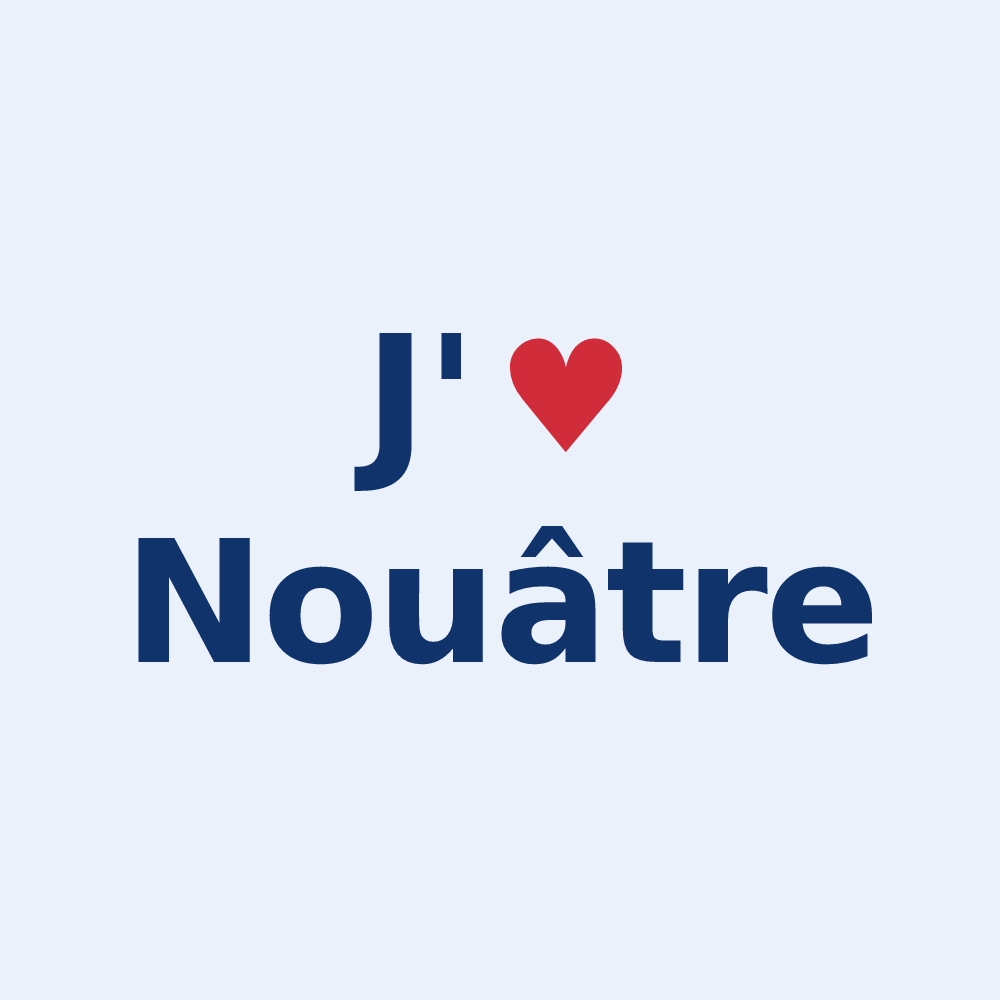 Sticker personnalisé Nouâtre — design J'aime Nouâtre