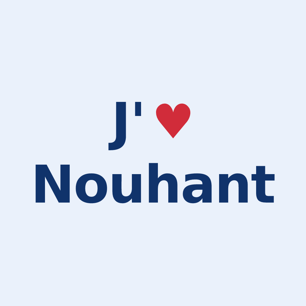 Sticker personnalisé Nouhant — design J'aime Nouhant