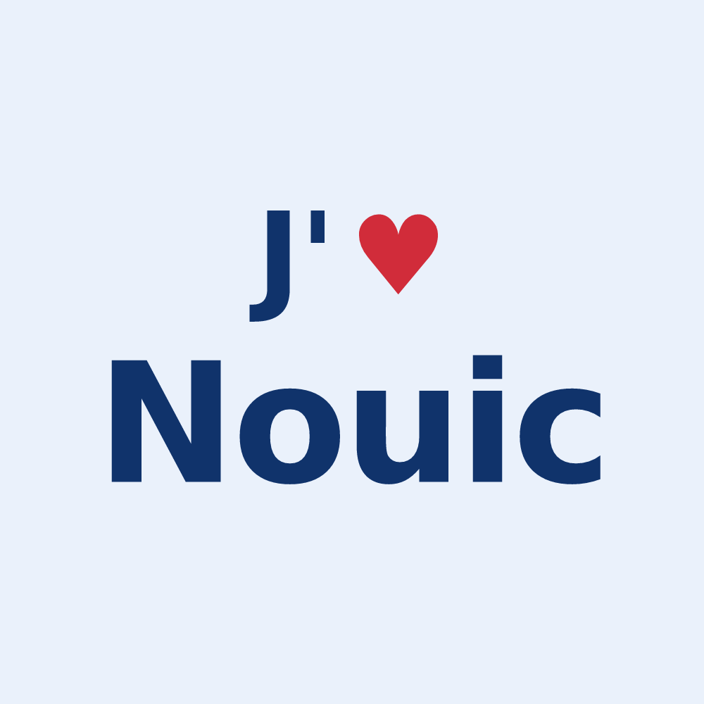 Sticker personnalisé Nouic — design J'aime Nouic