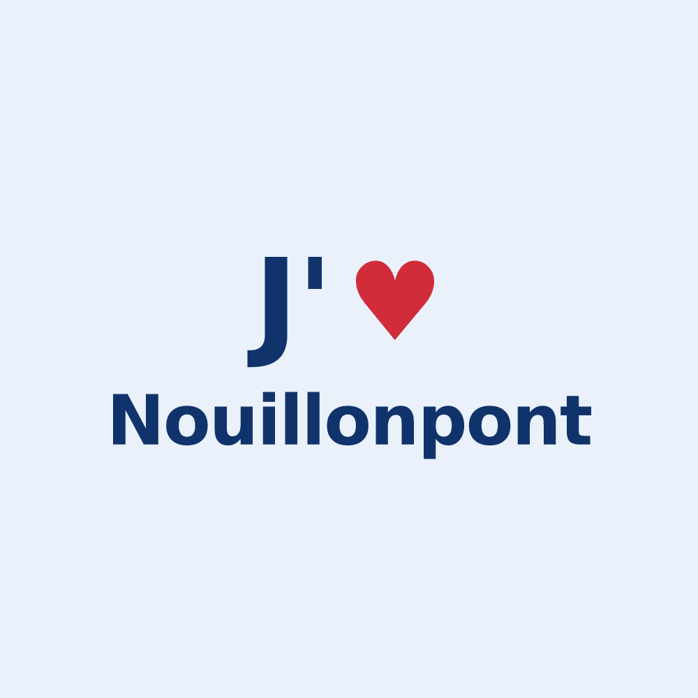 Sticker personnalisé Nouillonpont — design J'aime Nouillonpont