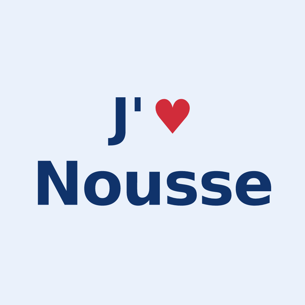 Sticker personnalisé Nousse — design J'aime Nousse