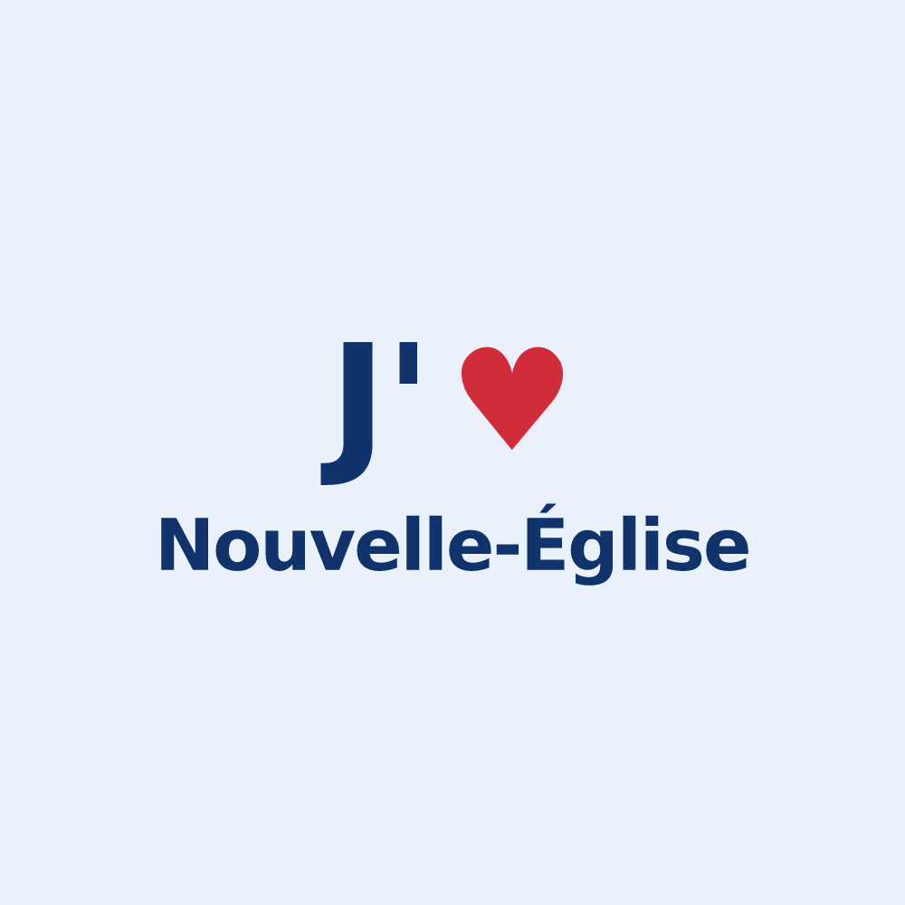 Sticker personnalisé Nouvelle-Église — design J'aime Nouvelle-Église