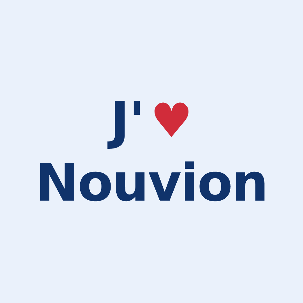 Sticker personnalisé Nouvion — design J'aime Nouvion