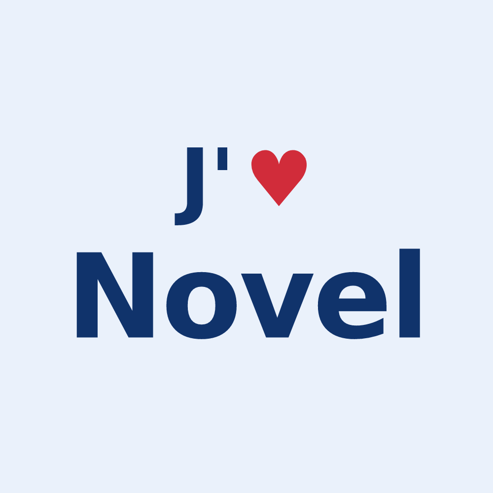 Sticker personnalisé Novel — design J'aime Novel