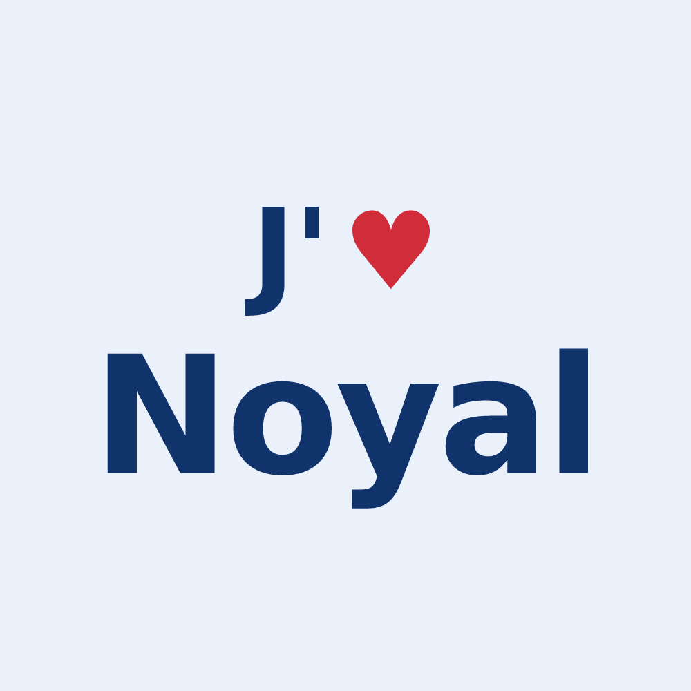 Sticker personnalisé Noyal — design J'aime Noyal