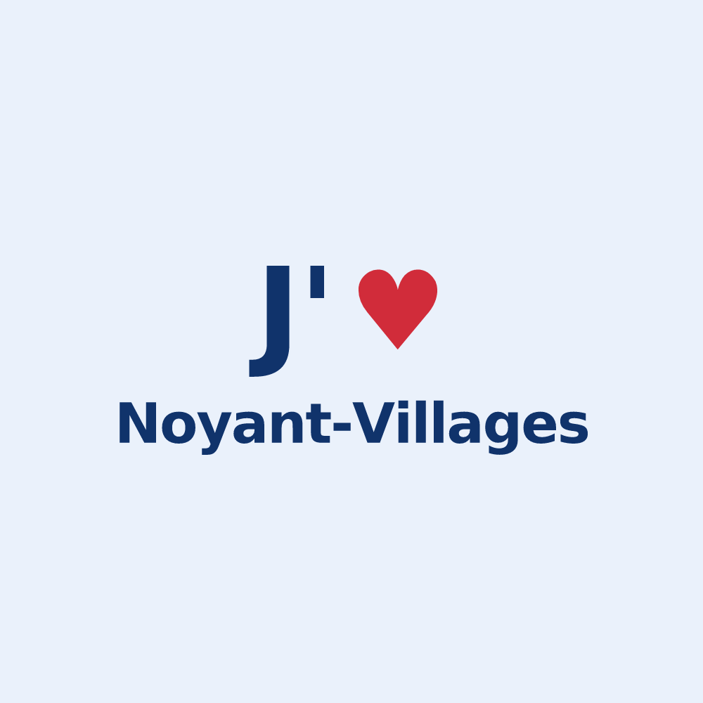 Sticker personnalisé Noyant-Villages — design J'aime Noyant-Villages