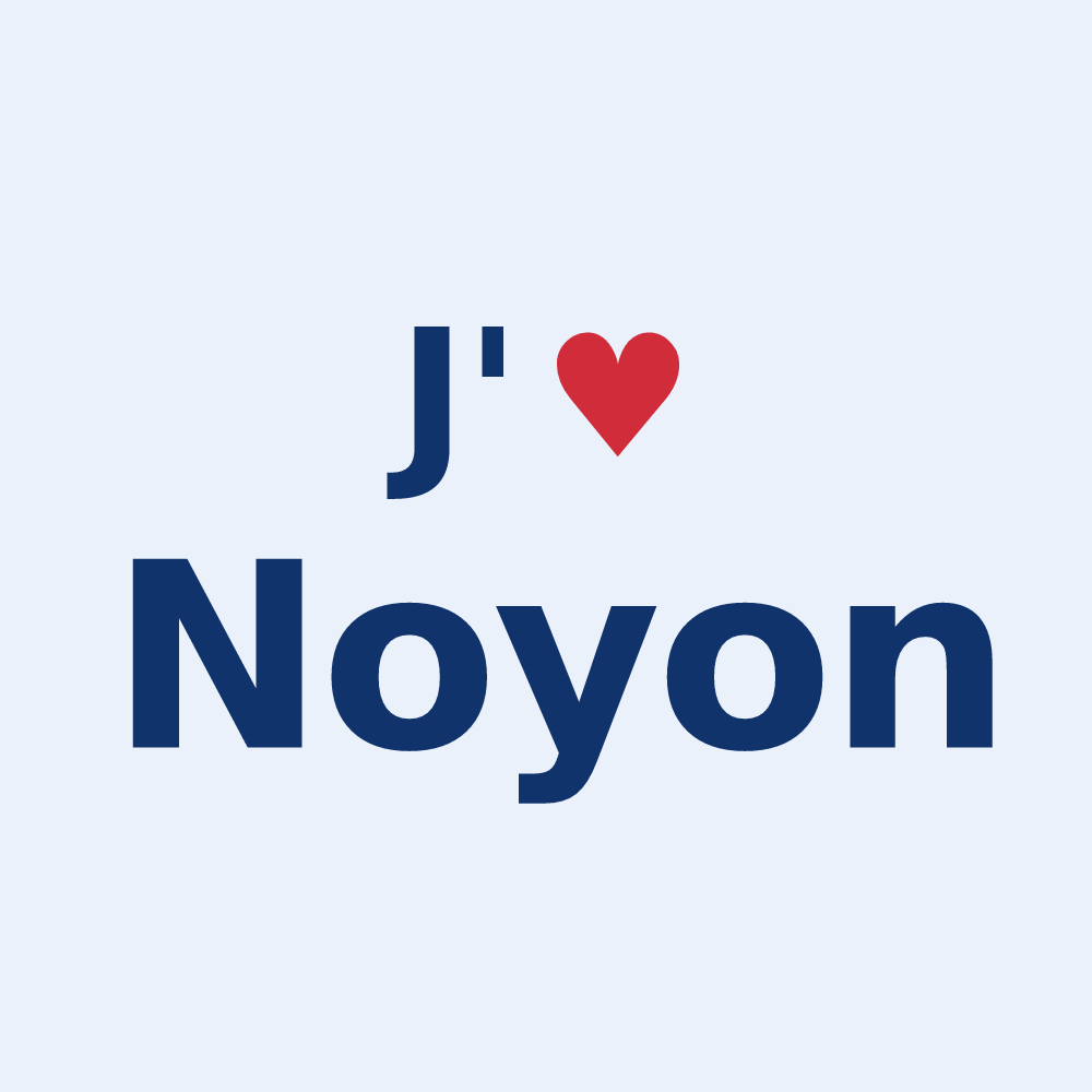 Sticker personnalisé Noyon — design J'aime Noyon