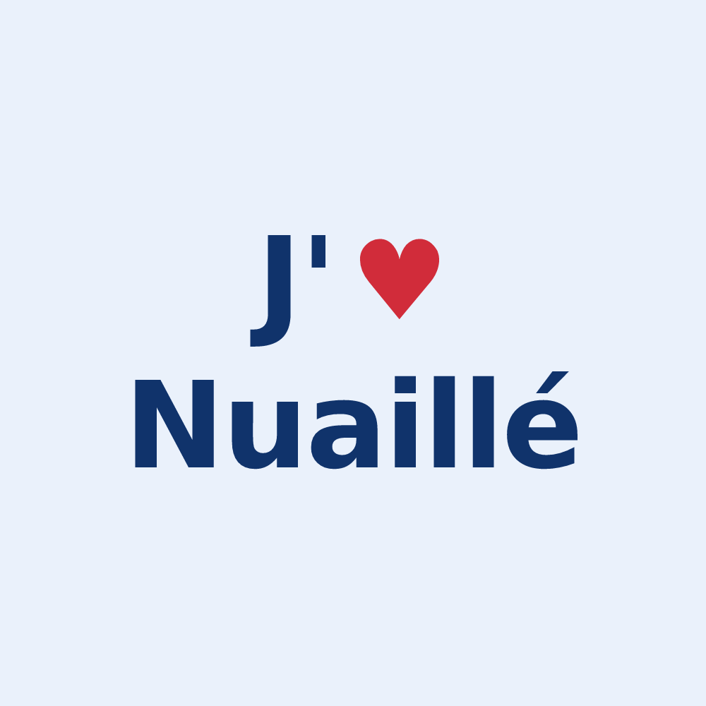 Sticker personnalisé Nuaillé — design J'aime Nuaillé