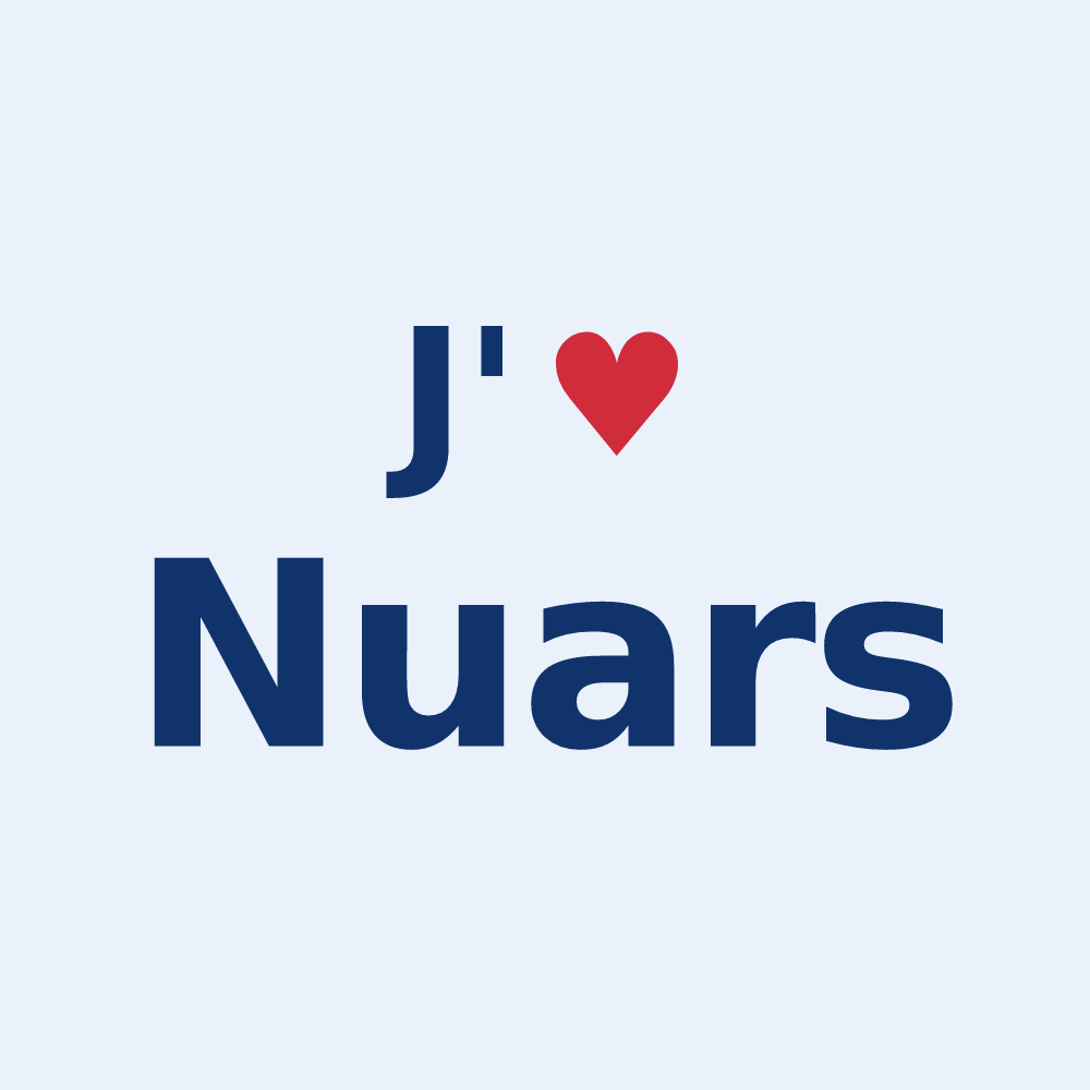 Sticker personnalisé Nuars — design J'aime Nuars