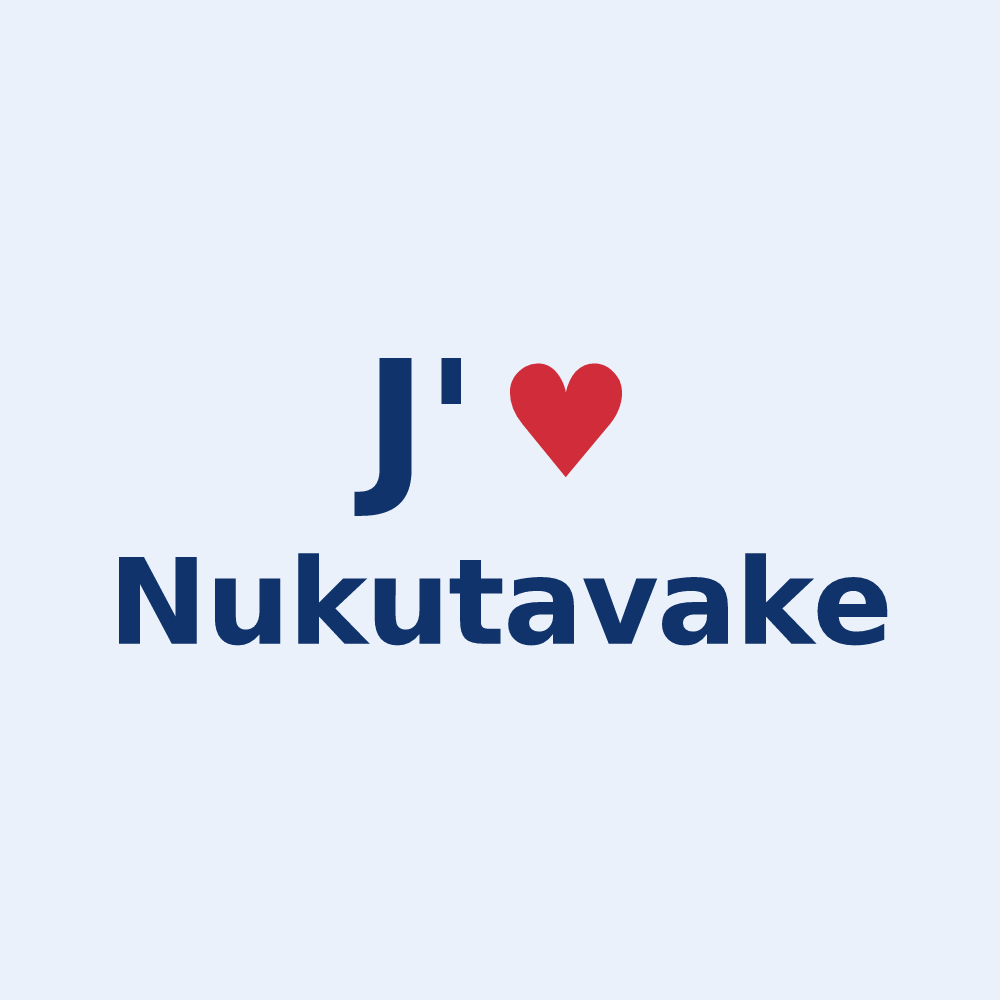 Sticker personnalisé Nukutavake — design J'aime Nukutavake