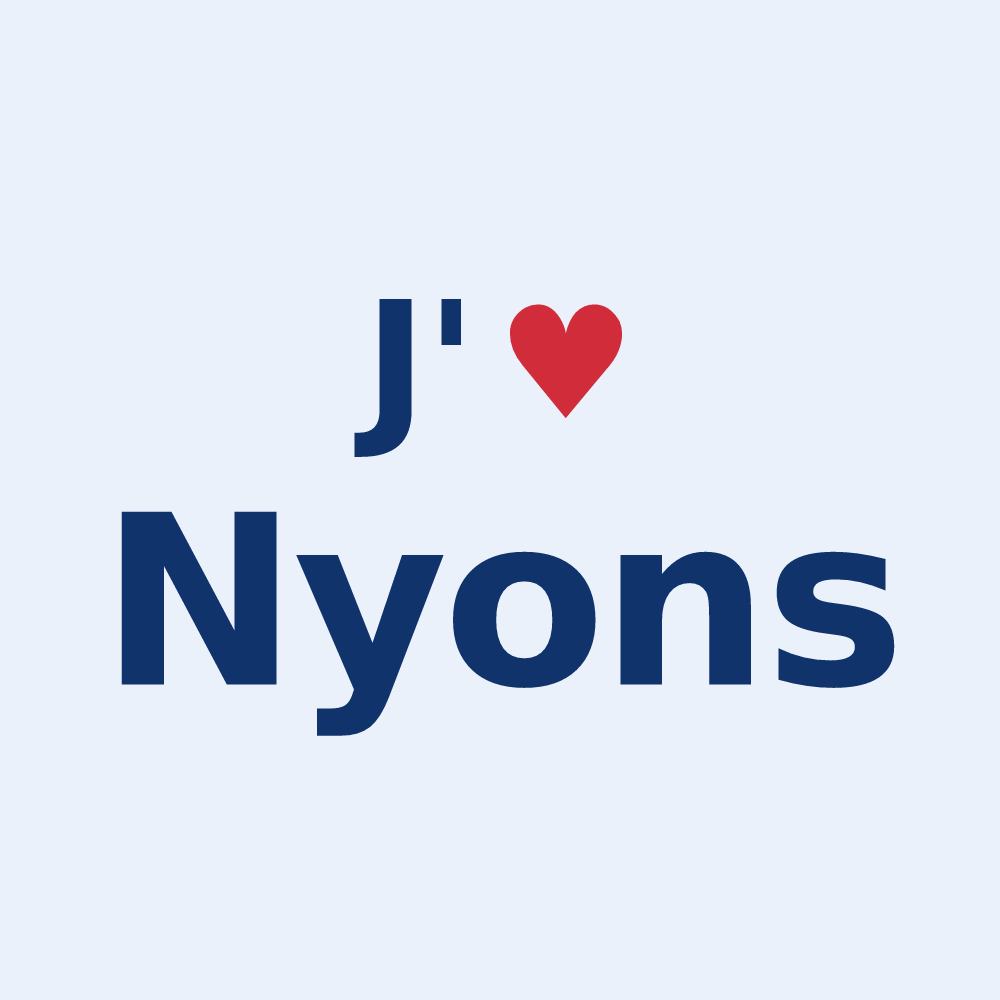 Sticker personnalisé Nyons — design J'aime Nyons