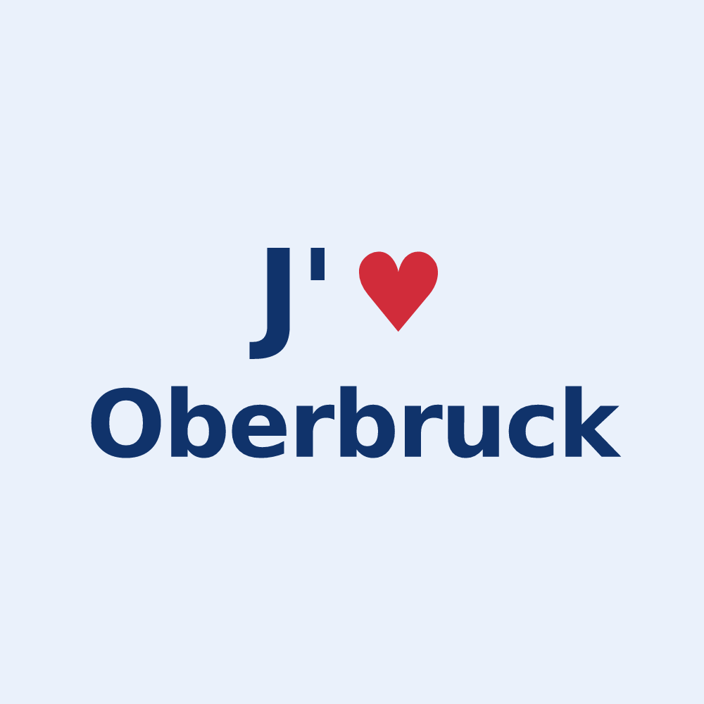 Sticker personnalisé Oberbruck — design J'aime Oberbruck
