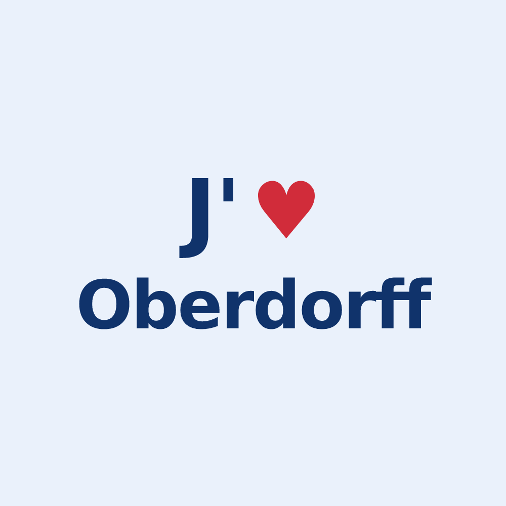 Sticker personnalisé Oberdorff — design J'aime Oberdorff