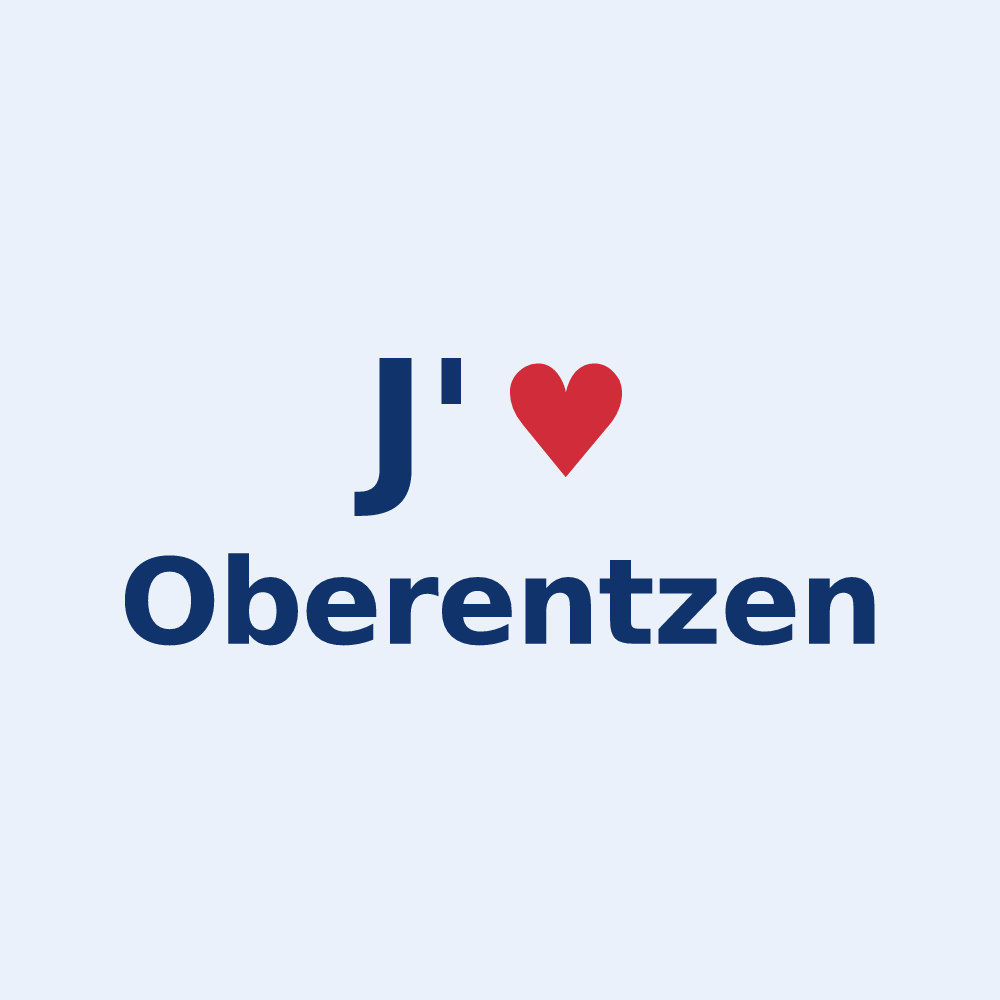 Sticker personnalisé Oberentzen — design J'aime Oberentzen