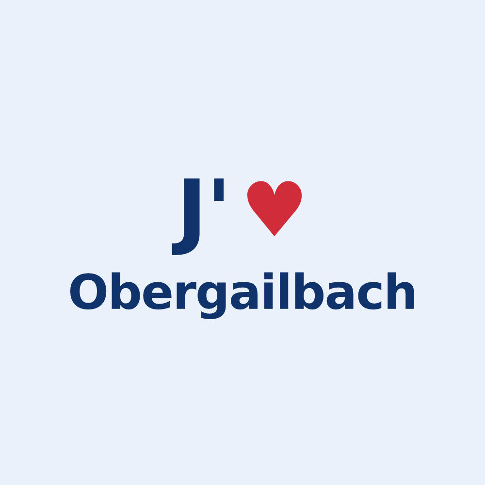 Sticker personnalisé Obergailbach — design J'aime Obergailbach