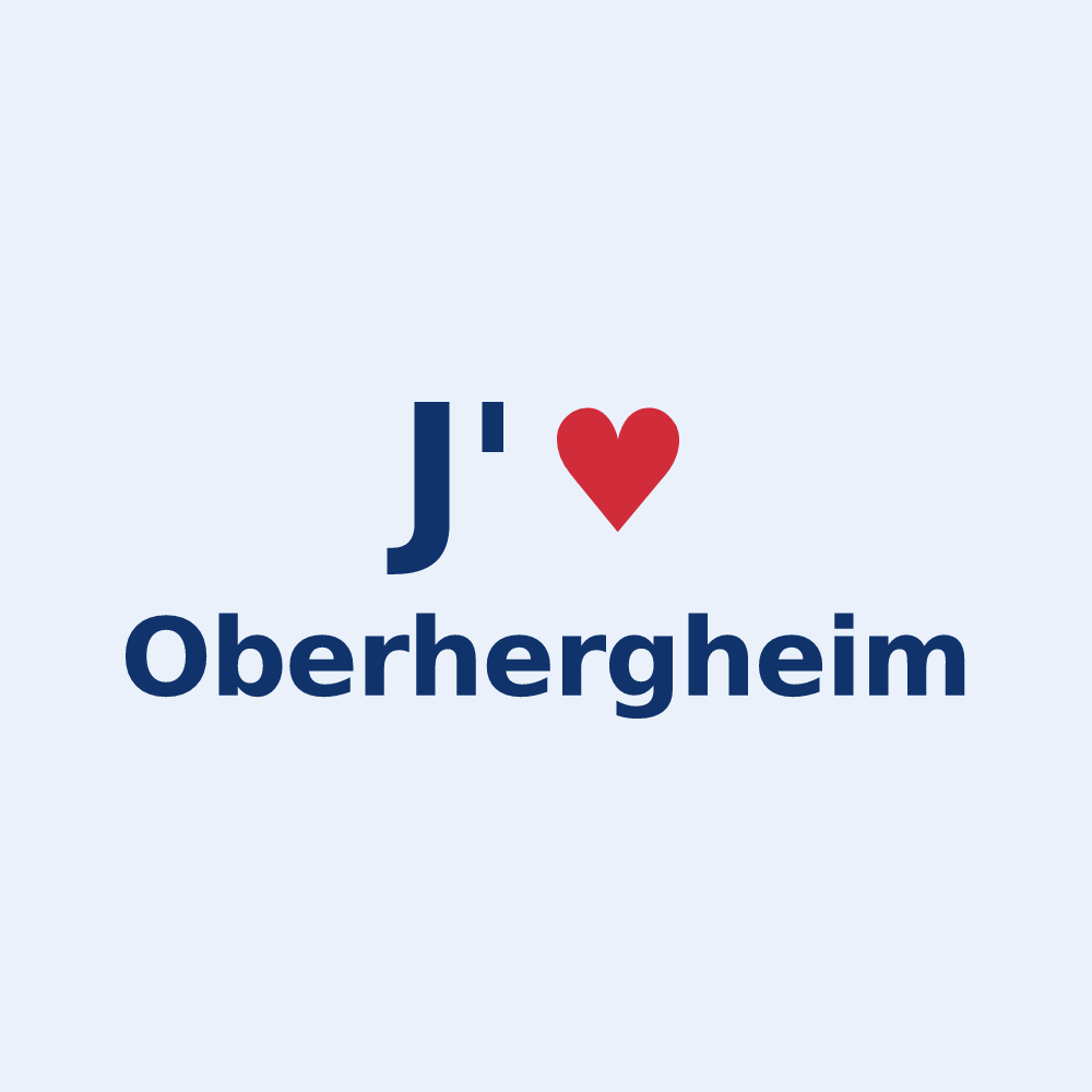 Sticker personnalisé Oberhergheim — design J'aime Oberhergheim