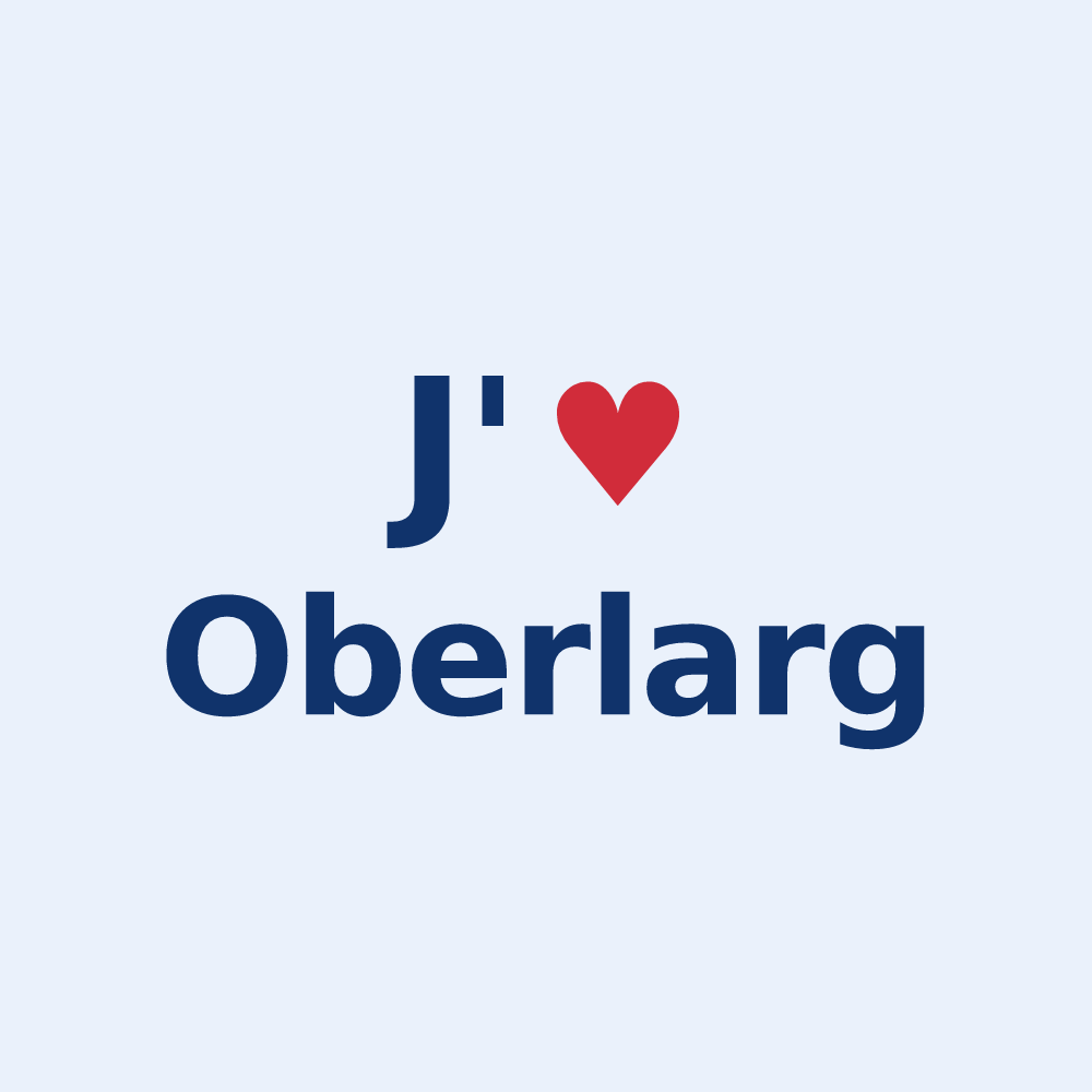 Sticker personnalisé Oberlarg — design J'aime Oberlarg