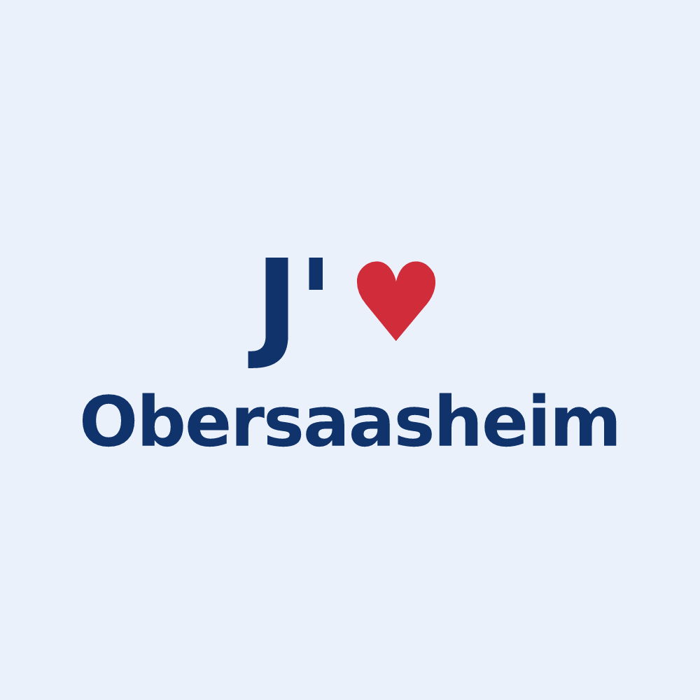 Sticker personnalisé Obersaasheim — design J'aime Obersaasheim