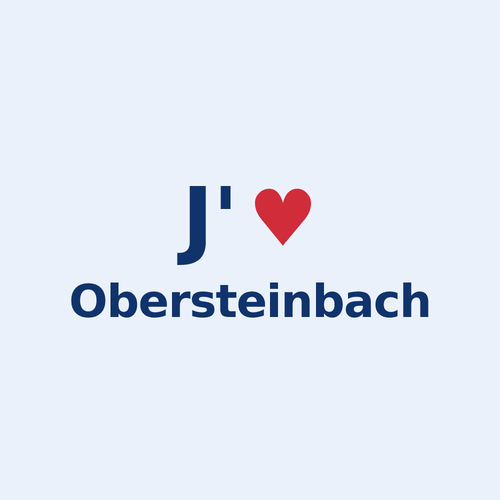 Sticker personnalisé Obersteinbach — design J'aime Obersteinbach