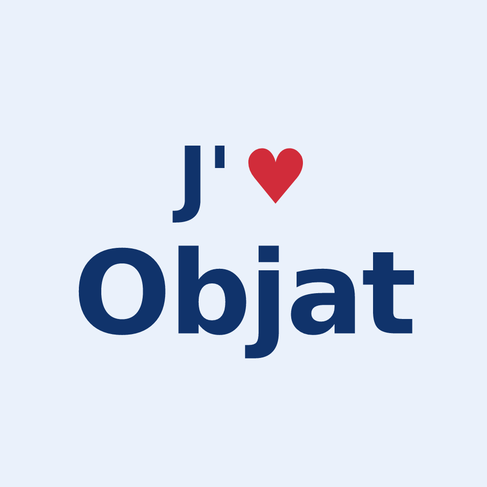 Sticker personnalisé Objat — design J'aime Objat
