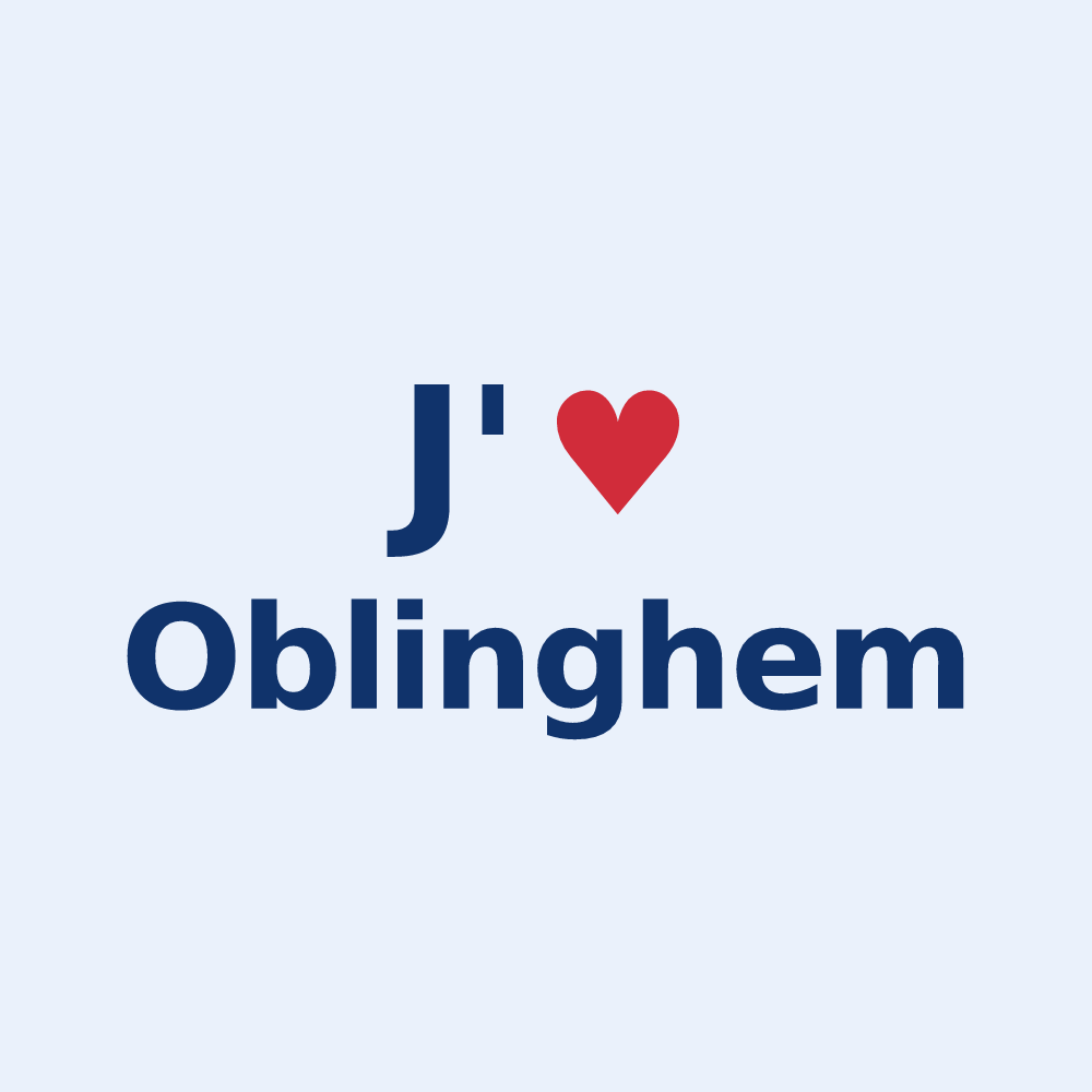 Sticker personnalisé Oblinghem — design J'aime Oblinghem