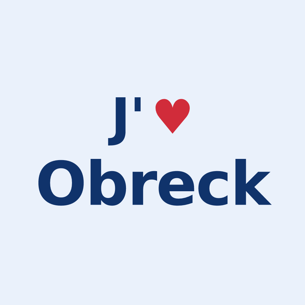 Sticker personnalisé Obreck — design J'aime Obreck