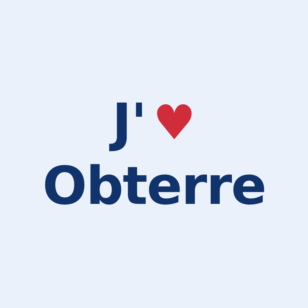 Sticker personnalisé Obterre — design J'aime Obterre