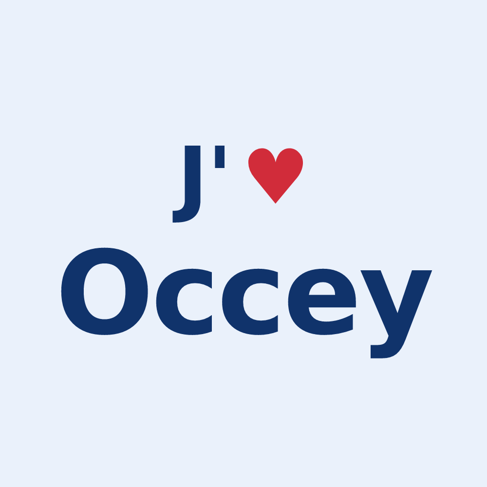 Sticker personnalisé Occey — design J'aime Occey