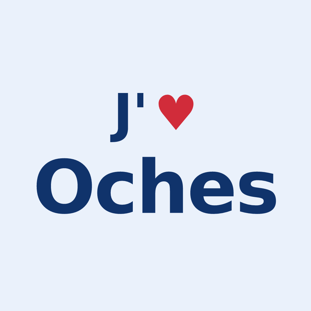 Sticker personnalisé Oches — design J'aime Oches